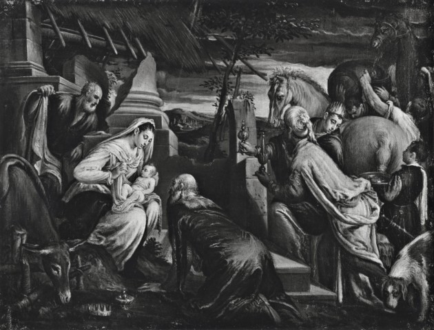 Princeton University Art Museum — Jacopo da Ponte (Il Bassano). Adoration of the Magi — insieme